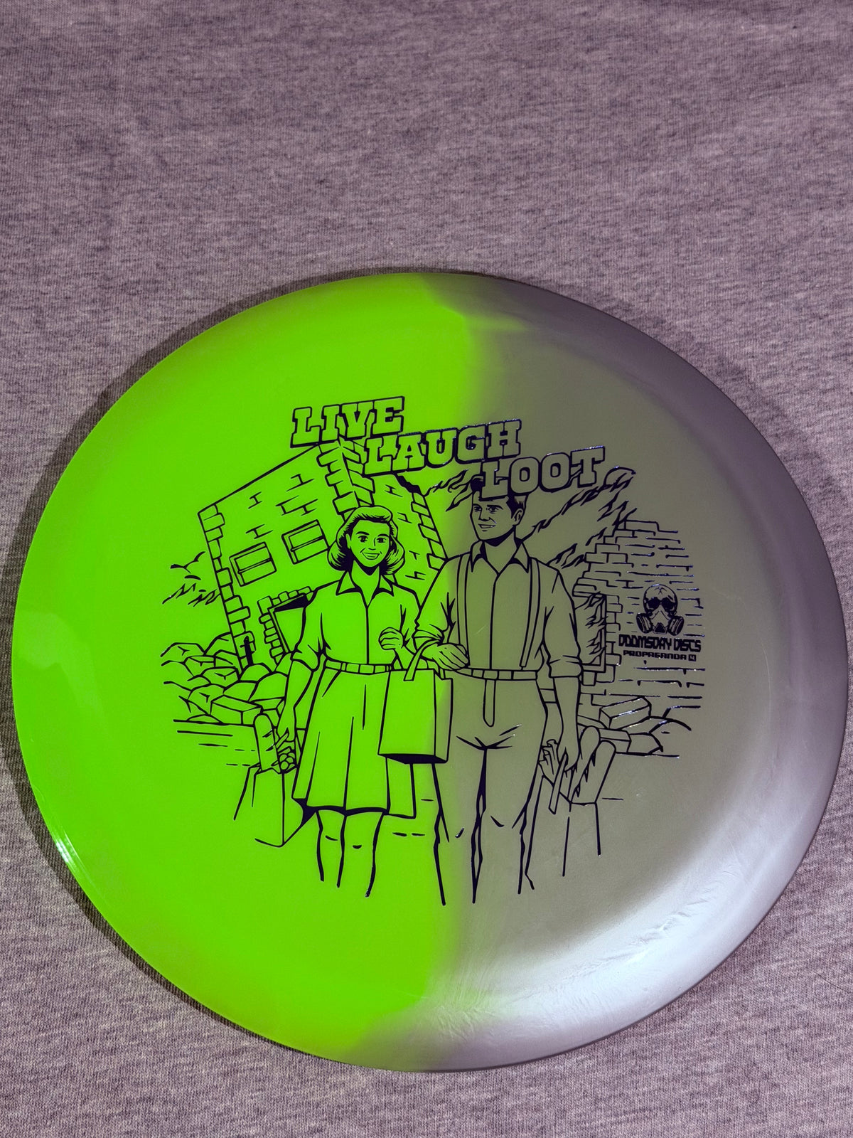 Doomsday Discs Retina Propaganda-Yellow/Gray-BlueStamp 175 #06