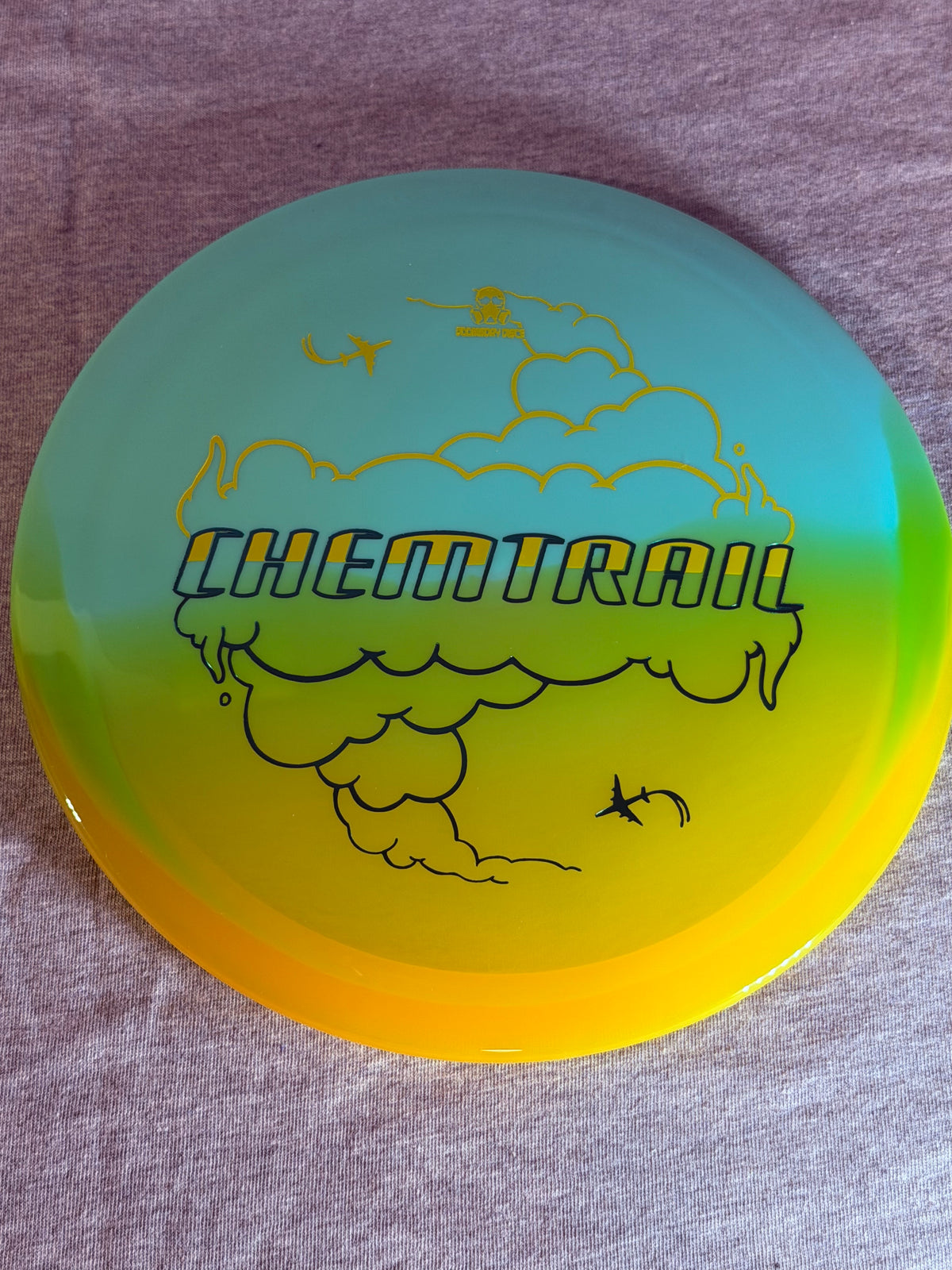 Doomsday Discs Retina Chemtrail-Teal/Yellow-BlueStamp 174 #01