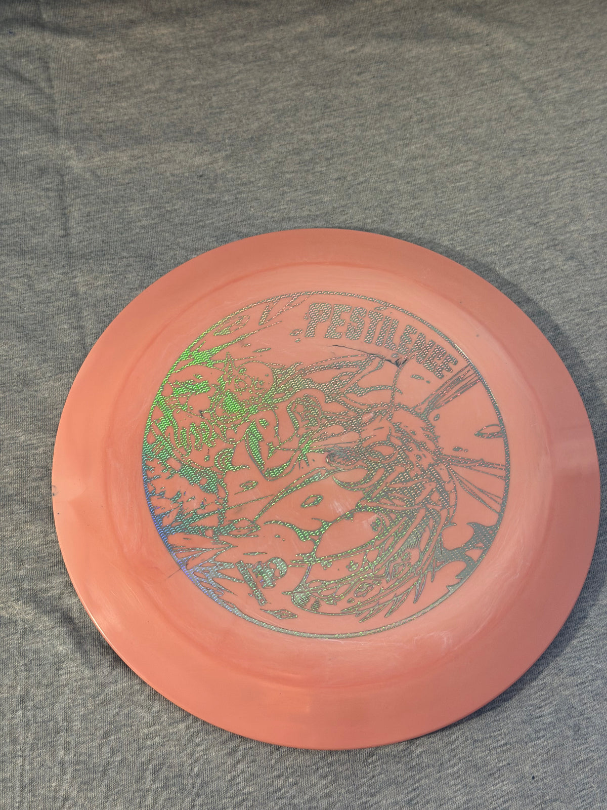 Doomsday Discs Biohazard Pestilence-Pink-Silver Stamp 172 #02