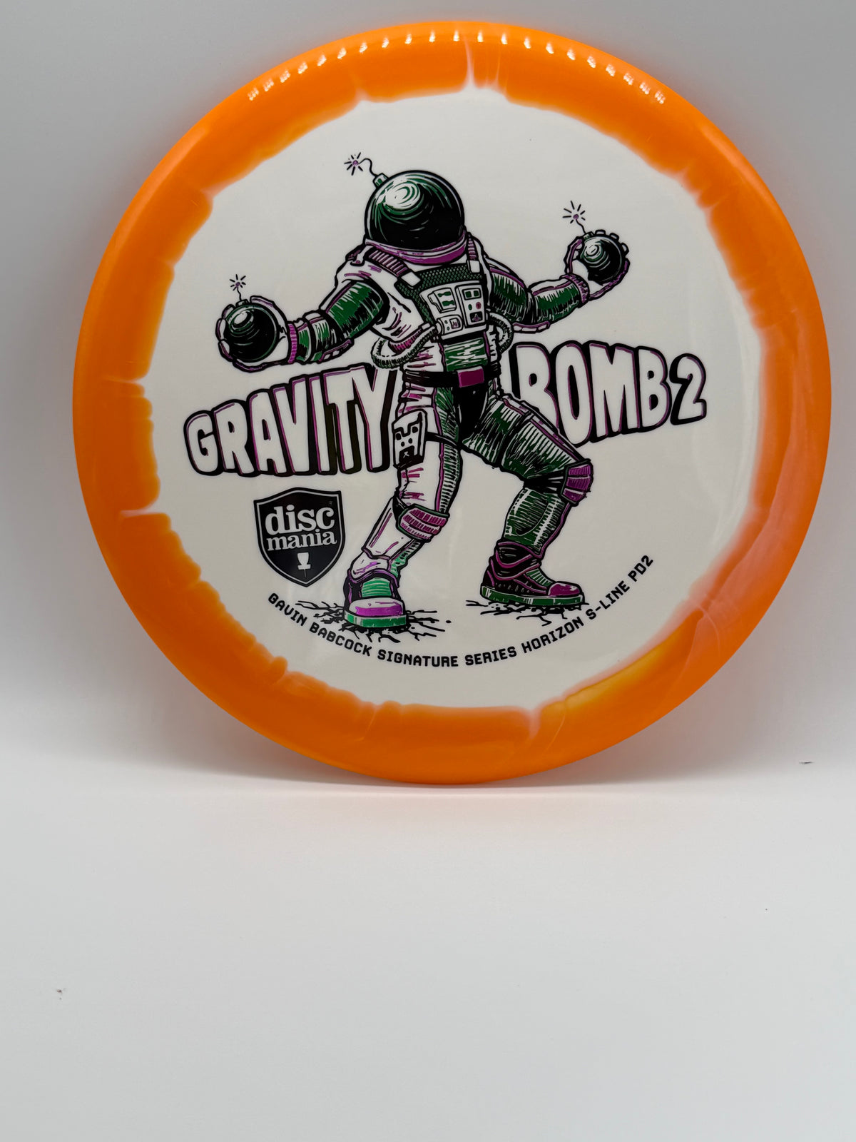 Discmania Horizon S Line PD 2 Gravity Bomb2 White/Orange Tri Foil 175 07