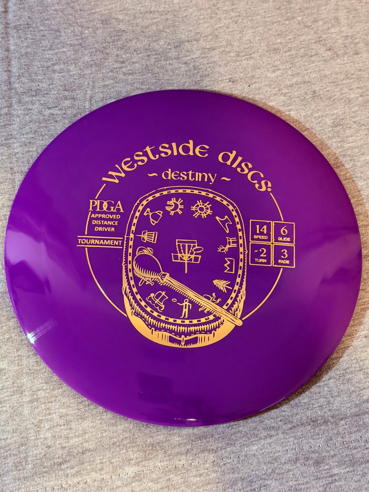 Westside Discs Tournament Destiny - Purple 174 #01