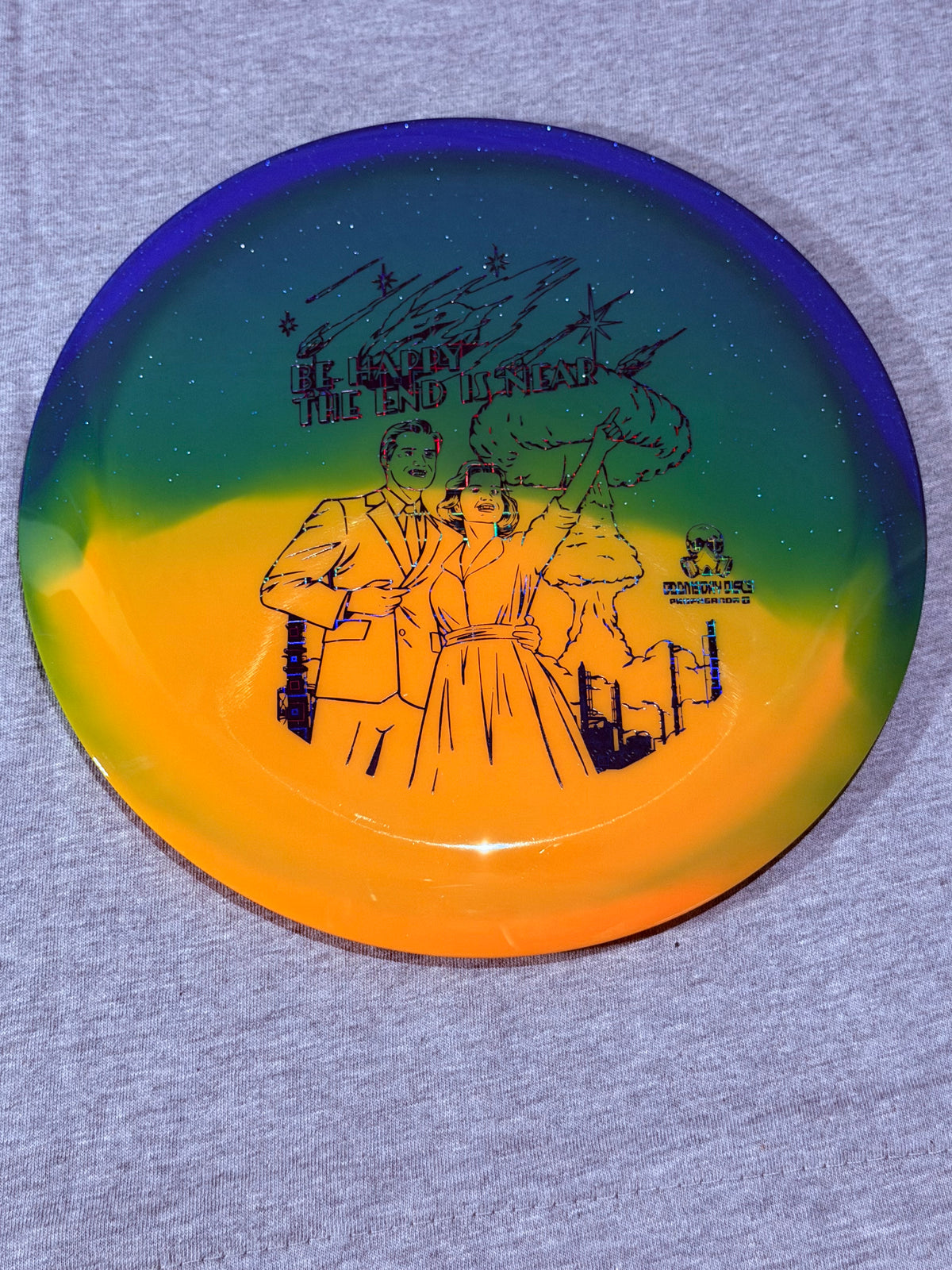 Doomsday Discs Retina Propaganda-Blue/Yellow/Green- BlackStamp 175 #01