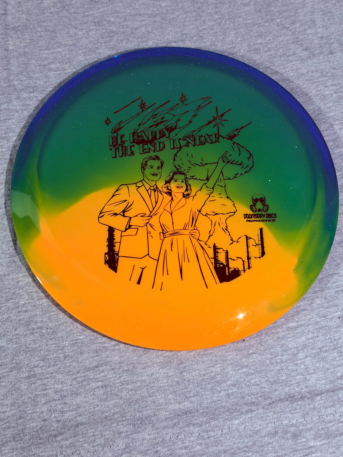 Doomsday Discs Retina Propaganda-Blue/Yellow/Green-CopperStamp 175 #03