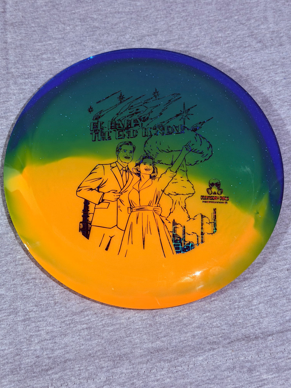 Doomsday Discs Retina Propaganda-Blue/Yellow/Green- BlackStamp 175 #02