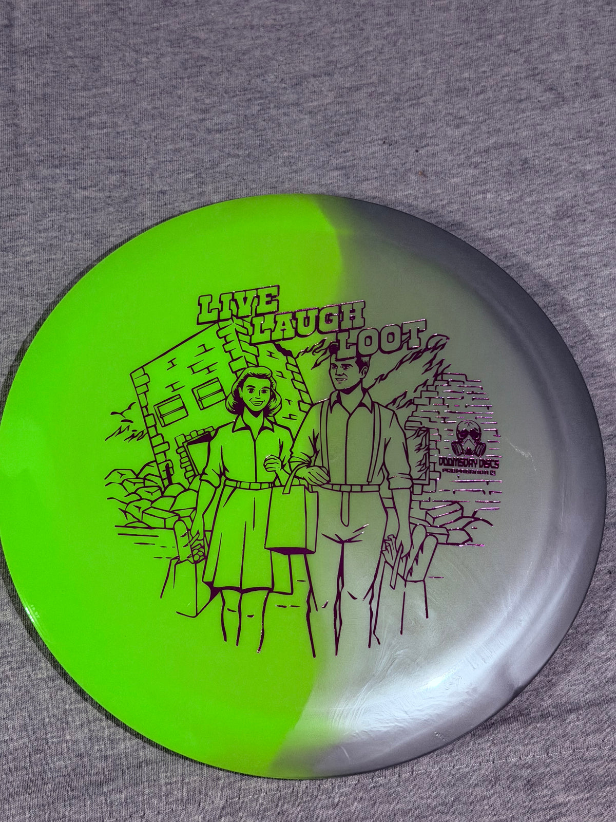 Doomsday Discs Retina Propaganda-Yellow/Gray-PinkStamp 175 #03