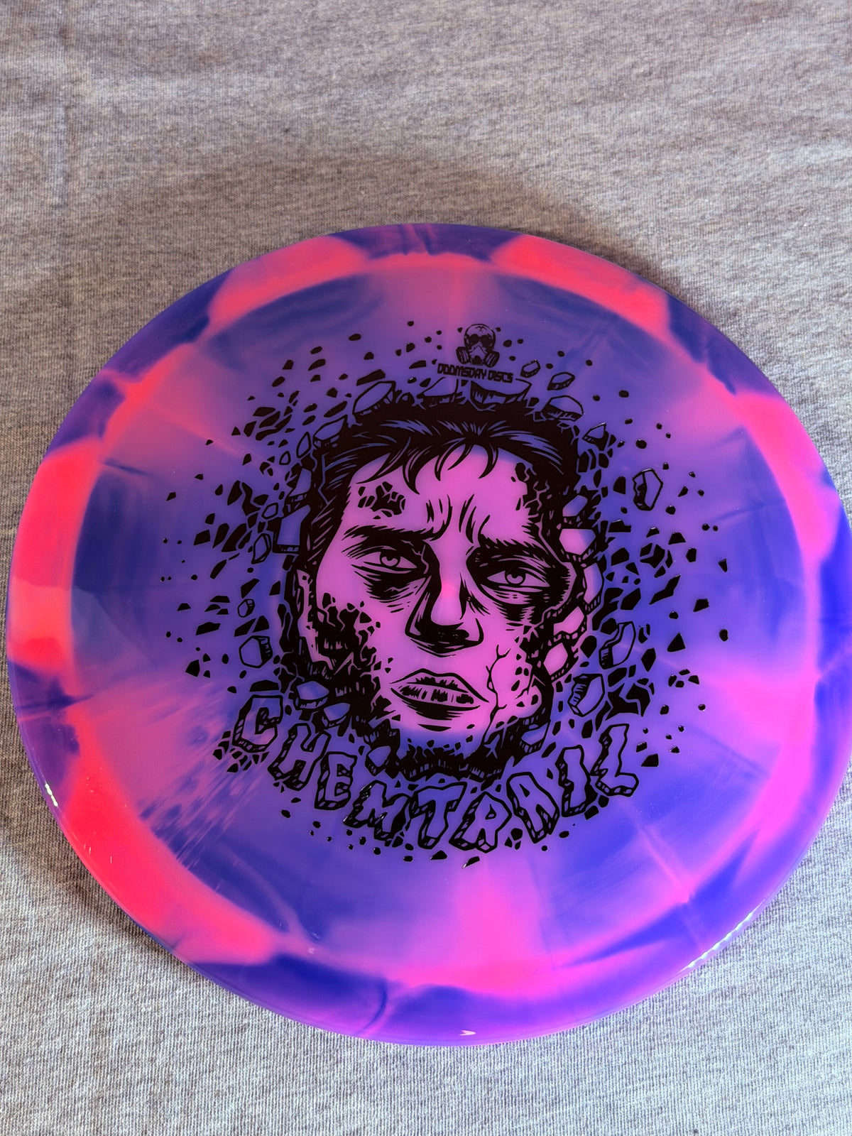 Doomsday Discs Retina Chemtrail- Pink/Blue-Black Face 173 #07