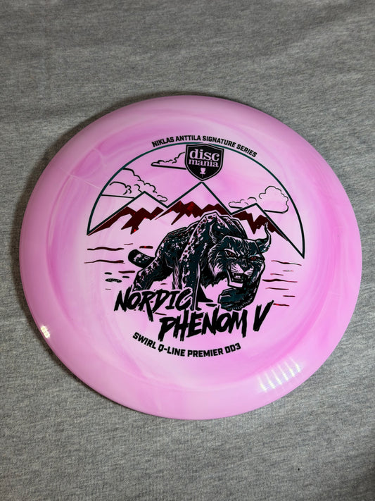 Discmania Swirly Q-Line Nordic Phenom V - DD3  Pink  173 #01