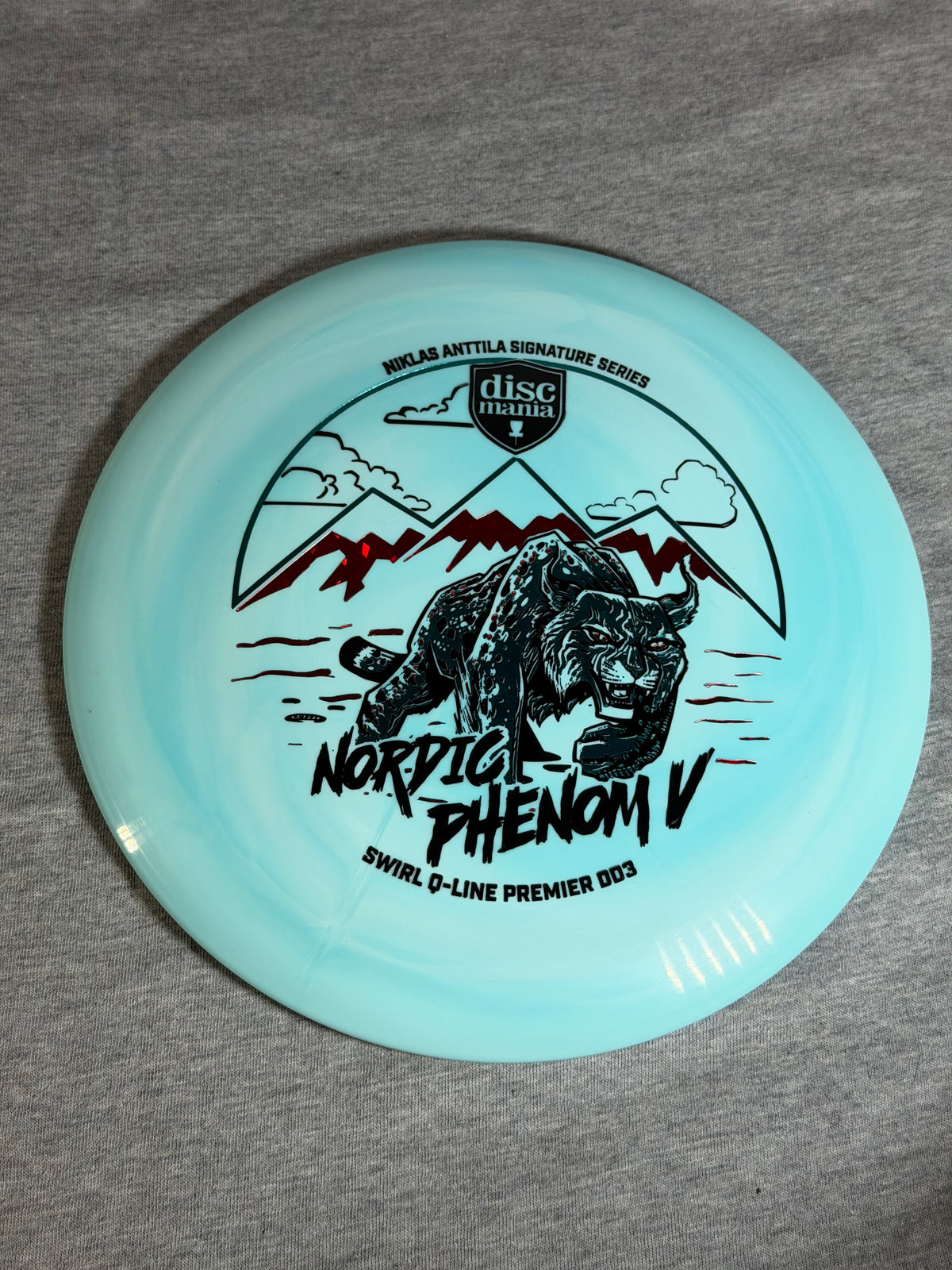 Discmania Swirly Q-Line Nordic Phenom V - DD3  Blue 173 #01