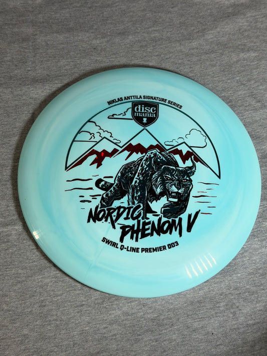Discmania Swirly Q-Line Nordic Phenom V - DD3  Blue 173 #01