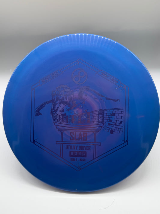 Infinite Disc-Swirly S-Blend-Slab - Blurple Swirl-175-01