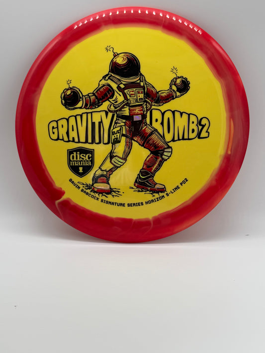 Discmania Horizon S Line PD 2  Gravity Bomb2 Yellow/Red Tri Foil 175 03