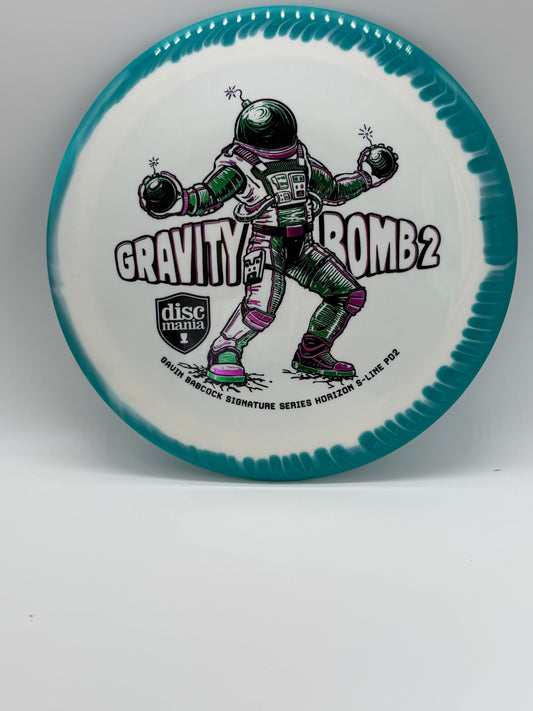 Discmania Horizon S Line PD 2  Gravity Bomb2 White/Teal Tri Foil 173 06